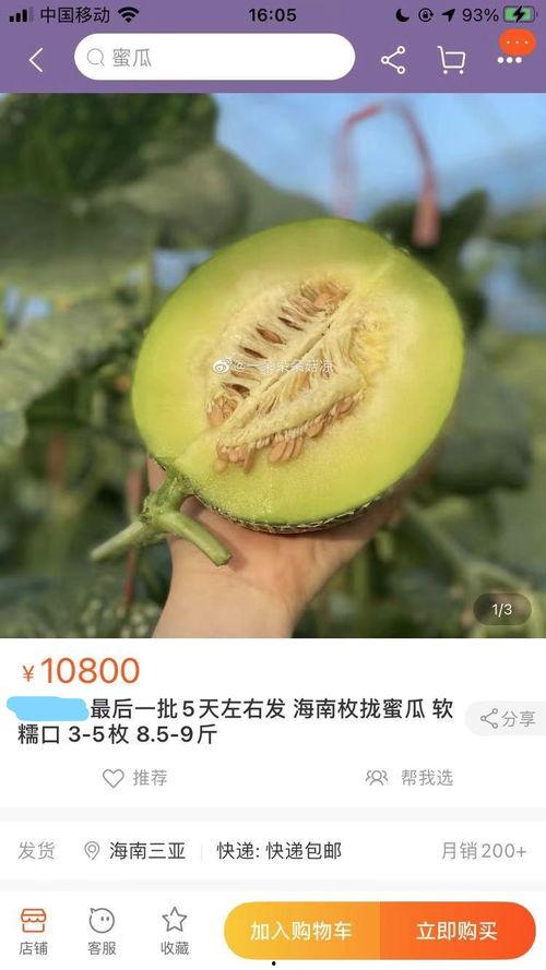 今日蜜瓜最近行情,今日价格走势解析